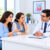 Mother and doctor discussing to thyroid gland